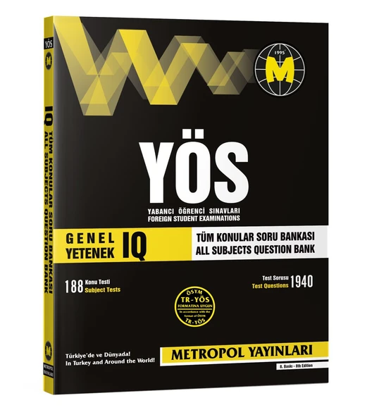TR-YÖS GENEL YETENEK (IQ) TÜM KONULAR SORU BANKASI ürün görseli 1