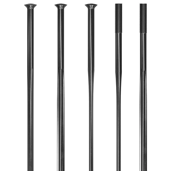 Sapim CX Ray SP Jant Teli Straight Pull Düz Başlı 276mm Siyah - Resim 2