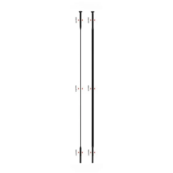 Sapim CX Ray SP Jant Teli Straight Pull Düz Başlı 276mm Siyah - Resim 12
