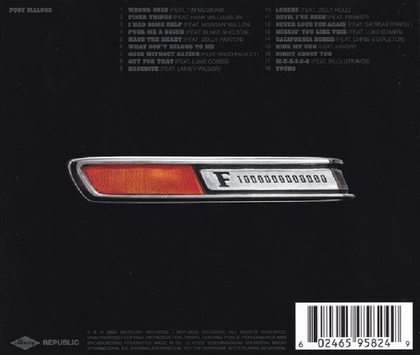 POST MALONE - F-1 TRILLION (CD) (2024) - Resim 2