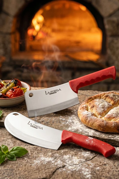 LAZBİSA Silver Serisi Mutfak Bıçak Börek Bıçağı Pizza Pide Salata Bıçağı Tavuk Satırı 2 Li Set ( Mft-258) ürün görseli 1