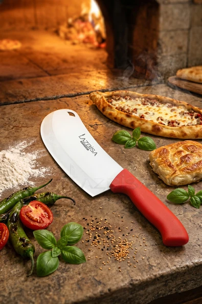 LAZBİSA Silver Serisi Mutfak Bıçak Börek Bıçağı Pizza Pide Bıçağı Salata Kıyma Bıçağı ( Mft-234) ürün görseli 1