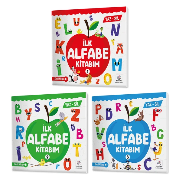 İlk Alfabe Kitabım Seti (Yaz-Sil) - Sesli Kitap ürün görseli 1
