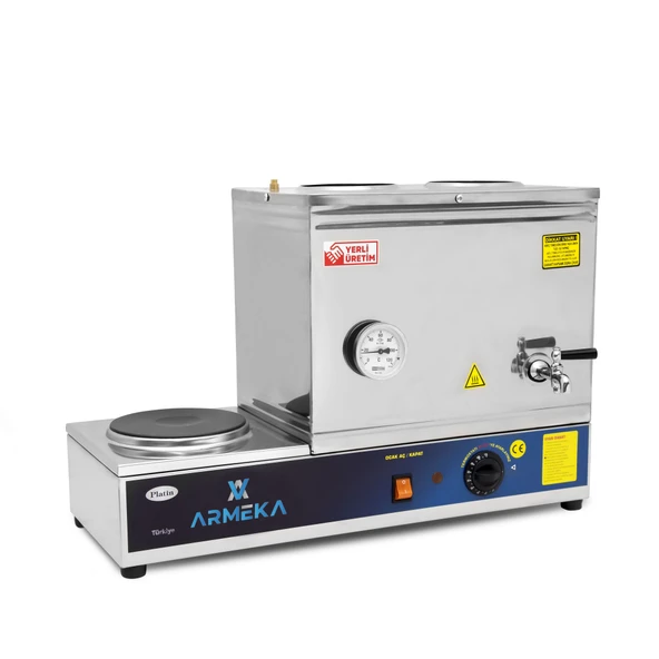 Armeka Platin Pleytli Çay Kazanı Kahveci Kazanı Kahve Ve Çay Ocağı Inox 30 Lt Sanayi Tipi ürün görseli 1