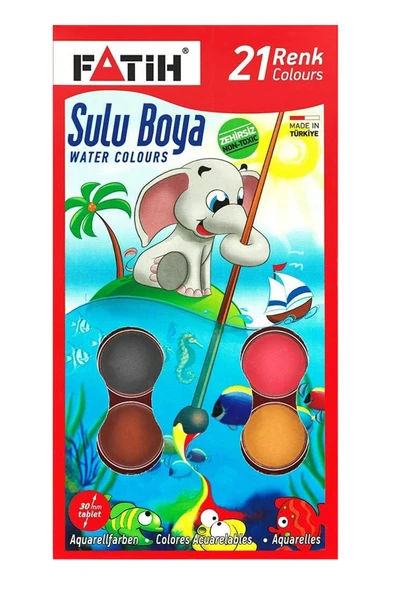 Sulu Boya 21 Renk King Size ürün görseli 1