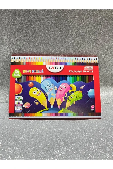 Teknik Kırtasiye Fatih 36 Renk Karton Kutu Boya Kalemi Kuru Boya ürün görseli 1