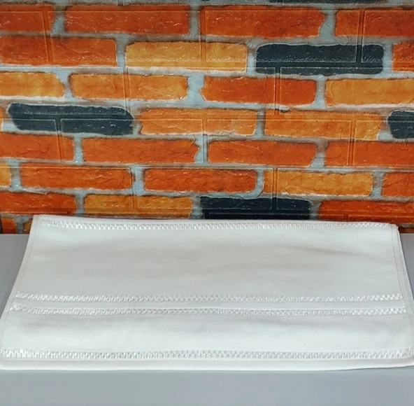 Özdilek 1 Adet El-Yüz Havlusu Araboş Nakışlık (50x90)-Azra Krem ürün görseli 1