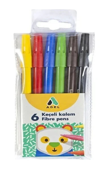 ADEL Keçeli Kalem 6 Renk Yıkanabilir ürün görseli 1
