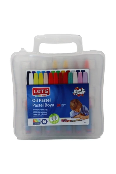 24 Renk Plastik Çantalı Pastel Boya ürün görseli 1
