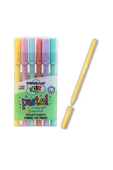 Keçeli Kalem 6 Lı Pastel Renkler Pastel Keçeli Kalem 1 Paket ürün görseli 1