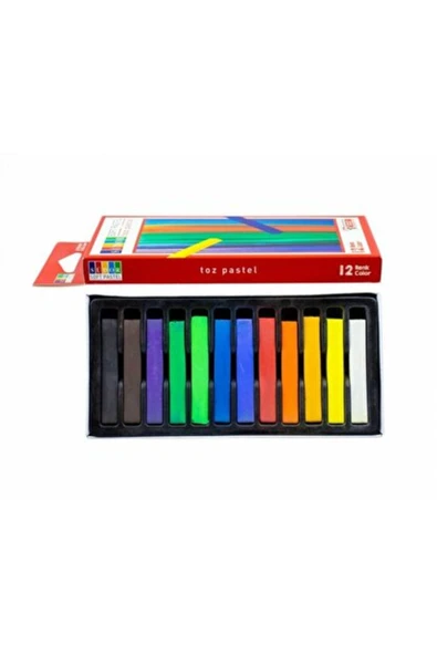 12 Renk Toz Pastel Boya - Resim 2