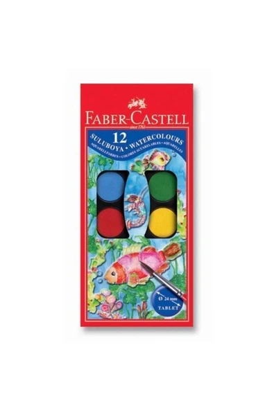 Faber-castell 12 Renk Küçük Boy Sulu Boya ürün görseli 1