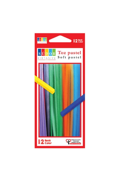 Pastel Boya Toz 12 Renk Bs97 ürün görseli 1