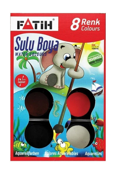 Sulu Boya 8 Renk Kutusuz *12 ürün görseli 1