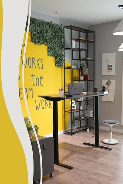 Creo Mobili Yükseklik Ayarlı Elektrikli, Bluetoothlu, Orion 2 Kademe Ofis ve Çalışma Masası Antrasit ürün görseli 1