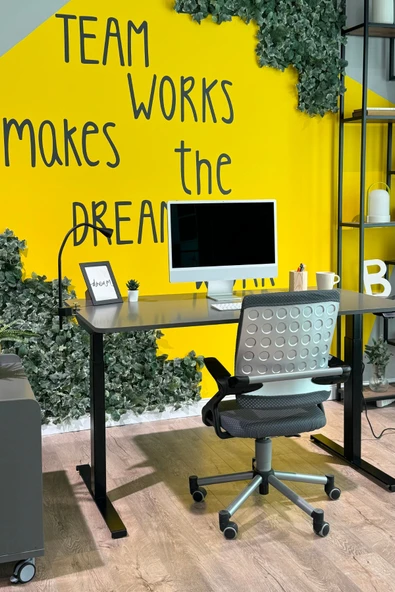 Creo Mobili Yükseklik Ayarlı Elektrikli, Bluetoothlu, Orion 3 Kademe Ofis ve Çalışma Masası Antrasit ürün görseli 1