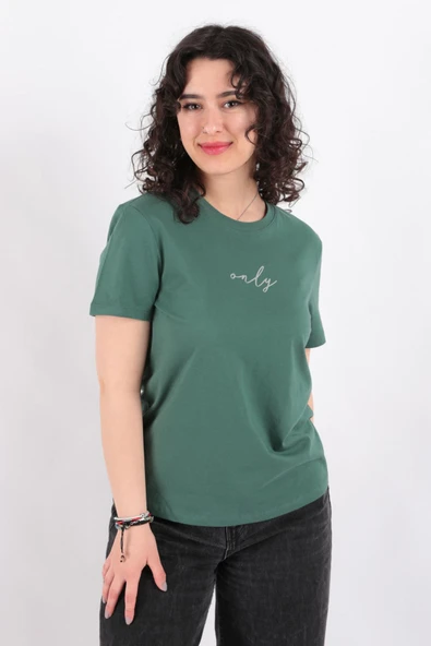 Only Kadın Onllotta Yeşil Tişört 15339251 ürün görseli 1