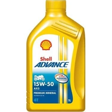 SHELL ADVANCE 4T AX5 15W/50 YAĞ 1 LT ürün görseli 1