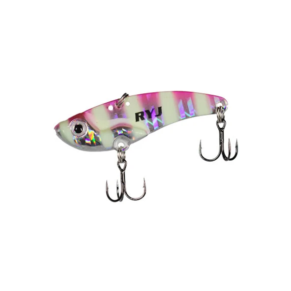 Ryuji Mirror VIB 4,5cm 9gr Vibrasyon Yem Renk : Pink Glow Zebra ürün görseli 1