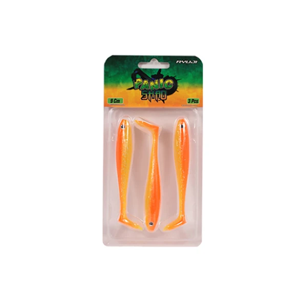 Ryuji Panic Shad 9cm 5.5gr Silikon Yem Renk : Orange Yellow UV ürün görseli 1