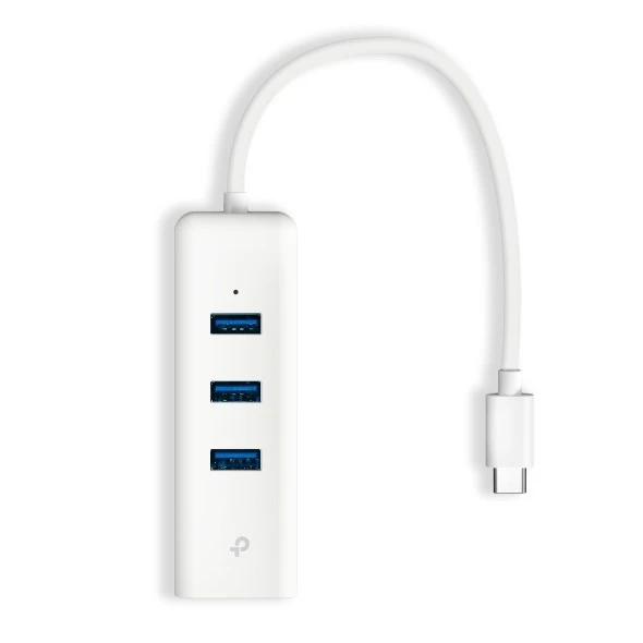 TP-LINK UE330C USB Type-C 3-Port Hub ve Gigabit Ethernet Adaptörü ürün görseli 1
