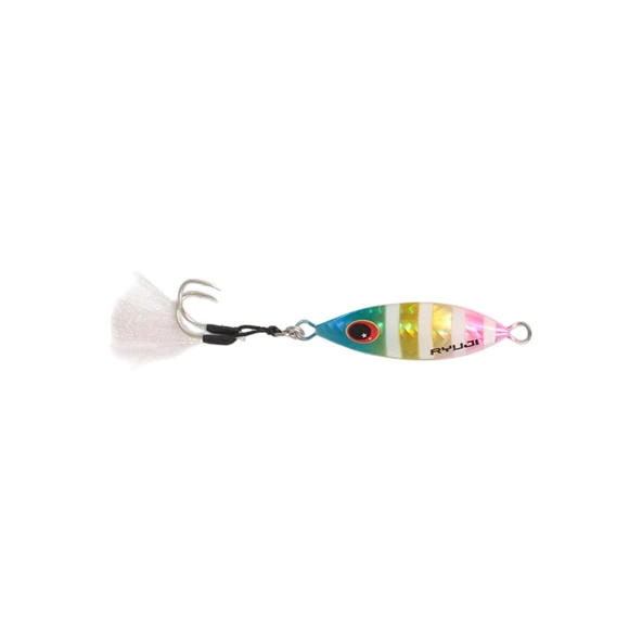 Ryuji Slow King 6,5cm 30gr Jig Yem Renk : Rainbow Zebra Glow ürün görseli 1