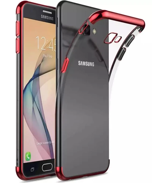 Galaxy J7 Prime/J7 Prime 2 İnce Köşeleri Renkli Şeffaf Kaliteli Kılıf ürün görseli 1