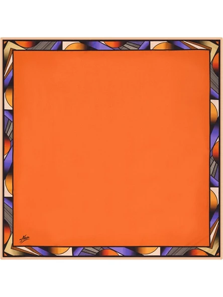Polyester Twill  Eşarp - Turuncu - 8732795961 ürün görseli 1