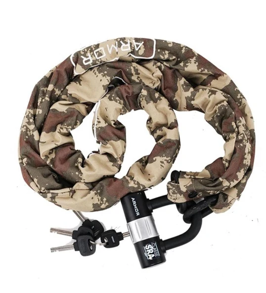 Armor 712 Mv 180cmx12mm Titanyum ve Bor Alaşımlı Yüksek Güvenlikli Çelik Zincir+16mm Ubar Kilit ürün görseli 1