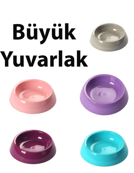 Büyük Yuvarlak Mama ve Su Kabı 21,5 x 6,5 cm ürün görseli 1