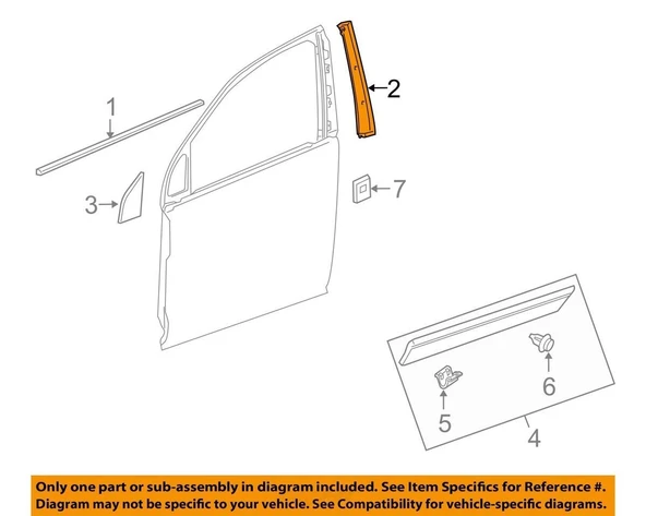 Chevrolet Captiva Kapı Direk Bantı Sol Ön  GM,95238091 ürün görseli 1