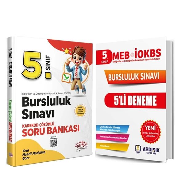 Editör 5.Sınıf Bursluluk Soru ve Ardışık PYBS Deneme Seti 2 Kitap ürün görseli 1