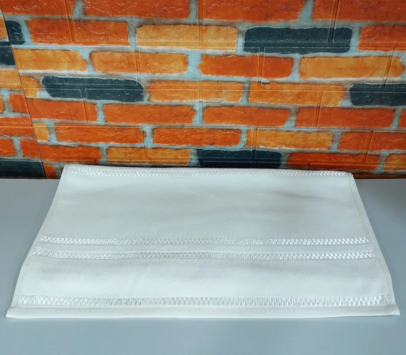Özdilek 1 Adet El-Yüz Havlusu Araboş Nakışlık (50x90)-Azra Beyaz ürün görseli 1