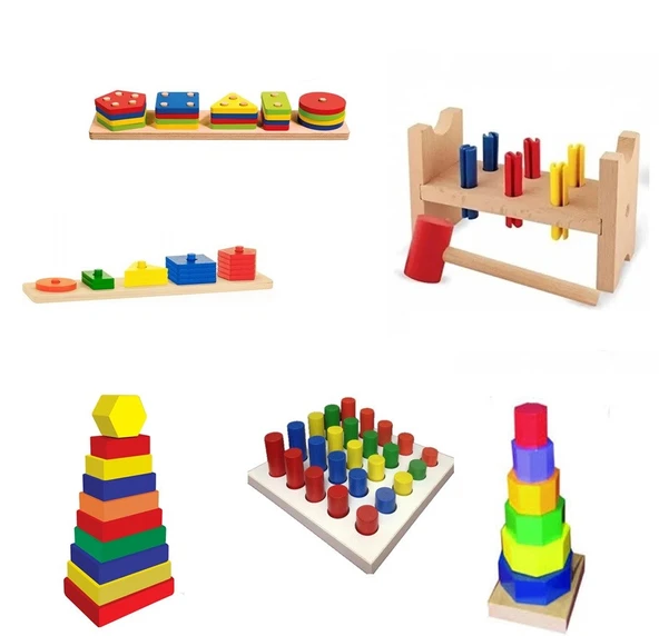 Ahşap Eğitici Oyuncak 6’Lı Kavram Seti ürün görseli 1