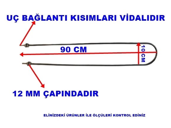 ENDER Benmari 90cm 2500w Rekorlu Düz Rezistans 220V 8.5? Cr-Ni ürün görseli 1