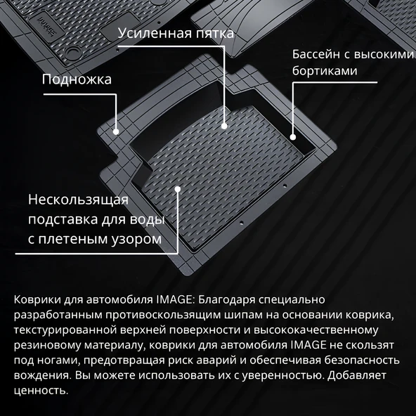 10 MM Volvo S80 1999 ile uyumlu 5D Havuzlu Üniversal Paspas Siyah ürün görseli 1