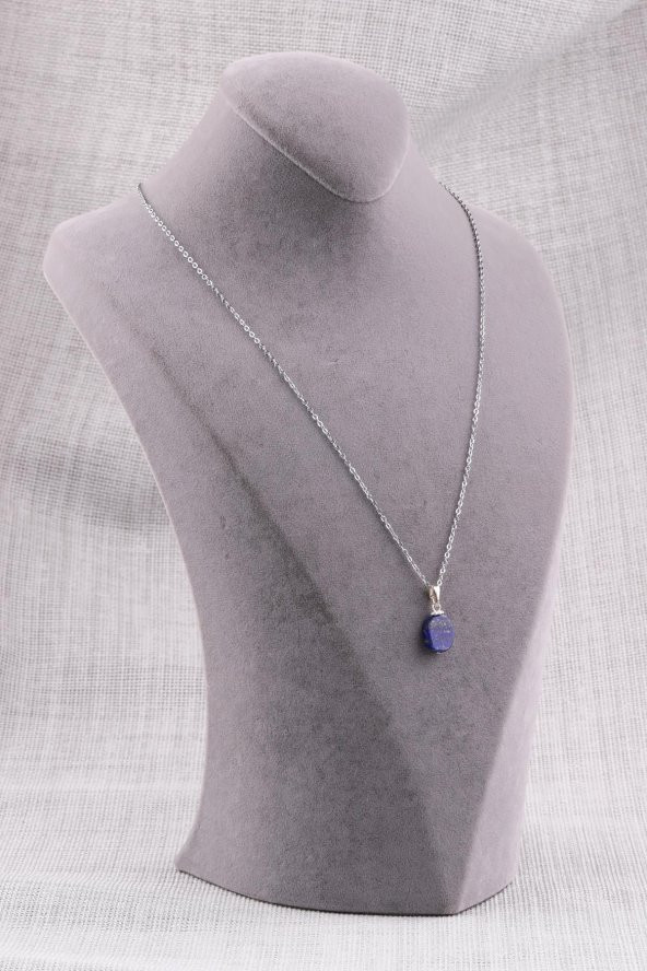 Lapis Lazuli Doğal Taş Kolye - Resim 2