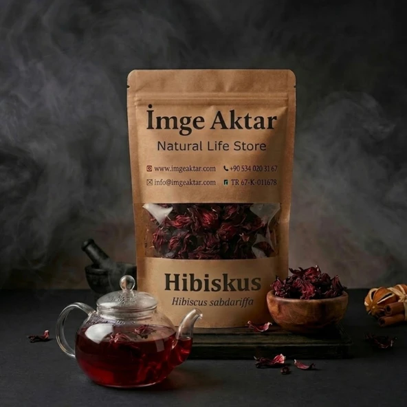 Hibiskus - Mekke Gülü - Nar Çiçeği - Bamya Çiçeği 50g ürün görseli 1