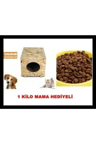 1 Kg. Mama Hediyeli Dış Mekan Kedi Kulübesi Osb Kedi Evi ürün görseli 1