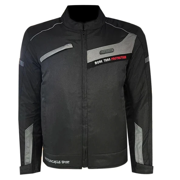 Prosev 5305 Kışlık Motosiklet Montu Hörgüçlü (Gri-Siyah) ürün görseli 1