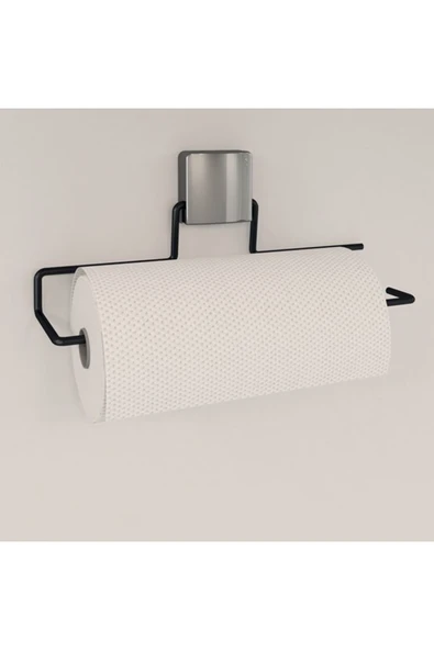 Decorev DC-5057 Dekoratif Siyah Havluluk Kâğıt Havluluk Metal Askı Siyah Yapışkanlı ürün görseli 1