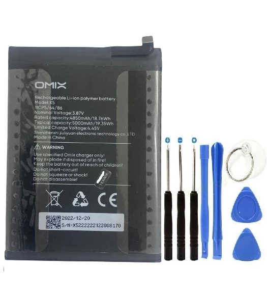 Omix X5 Pil Batarya +Tamir Set 5000 mAh ürün görseli 1