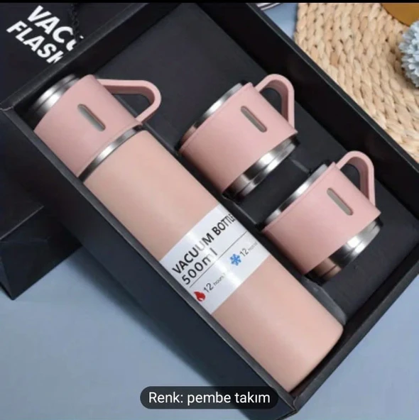 321 ÇELİK TERMOS 500ML 8139 3'LÜ SET ürün görseli 1