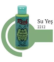 Rich Multi Surface Akrilik Boya 120ml 2212 Su Yesili ürün görseli 1