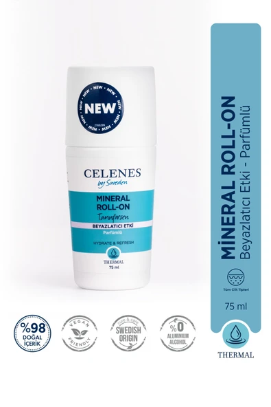 Celenes Alüminyum Içermeyen Beyazlatıcı Etkili Thermal Roll On Ve Deodorant - Tannforsen 75 ml ürün görseli 1