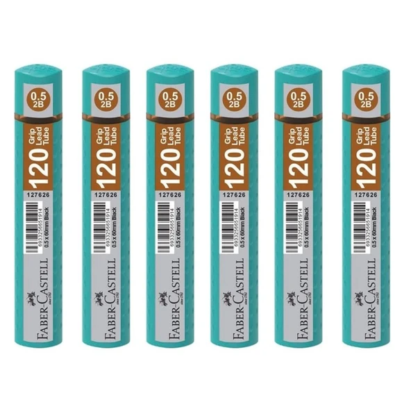 Faber-Castell Grip Min 0.5 mm 120'li Tüp Turkuaz - 6 Adet ürün görseli 1