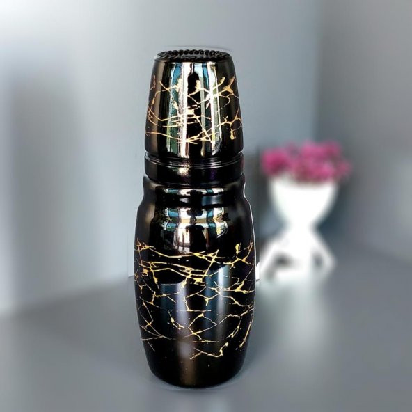 Hometarz Cam Başucu Sürahi Yatak Odası Sürahisi Gold 1000 CC ürün görseli 1