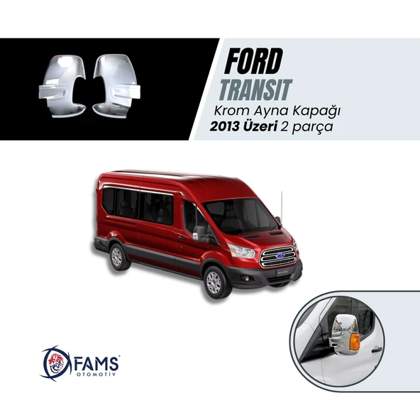 Ford Transit Uyumlu Krom Ayna Kapağı 2 Prç. 2013 Üzeri P.çelik ürün görseli 1