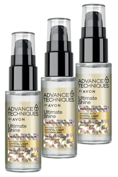 AVON Advance Techniques Parlaklık Veren Saç Serumu 30 Ml. Üçlü Set ürün görseli 1