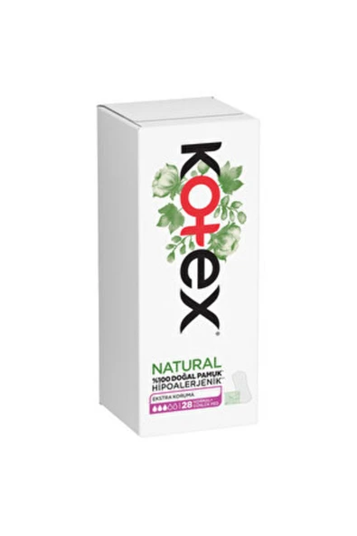 KOTEX ( 5 ADET ) Kotex Natural Normal Günlük Ped Ekstra Koruma 28’li ürün görseli 1